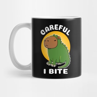 Careful I bite Capybara Dinosaur Costume Mug